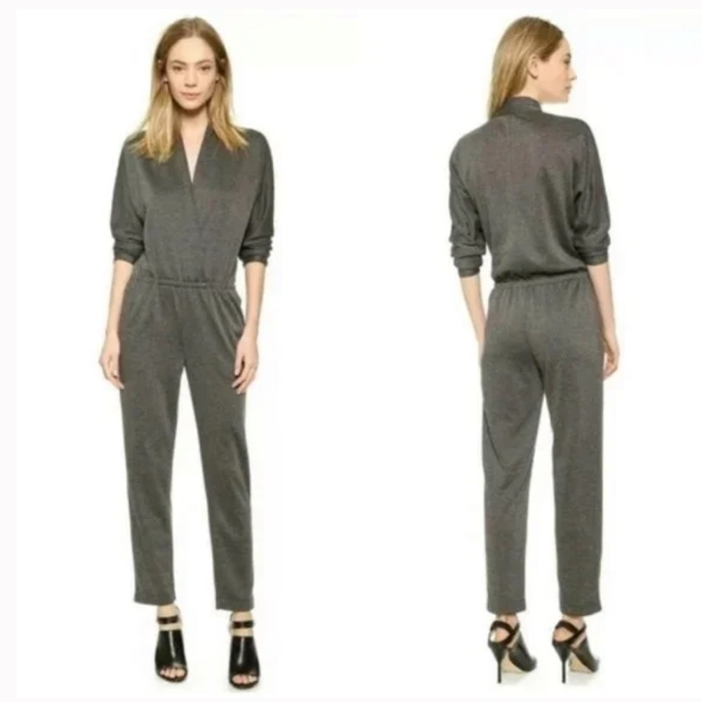 Club Monaco Briana Heathered Gray Jumpsuit Size 0